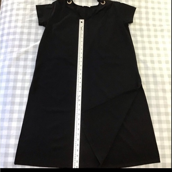 Uchuu Montreal Black Ribbon Tunic Oversized Cocktail Little Black Dress Size 1 - Picture 11 of 14